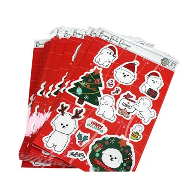 Vanntett selvklebende tegneserieklistremerke digitalt trykk